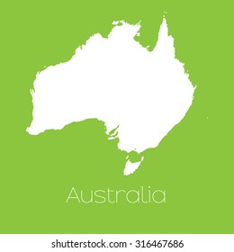 A Map of the country of Australia