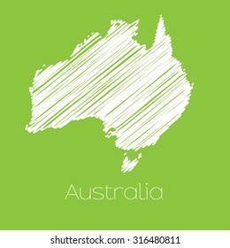 A Map of the country of Australia