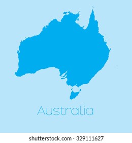 A Map of the country of Australia