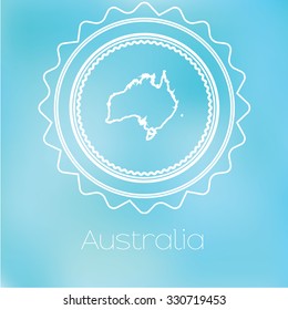 A Map of the country of Australia