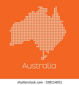 A Map of the country of Australia