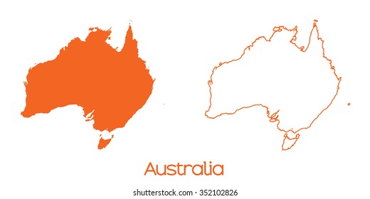 A Map of the country of Australia