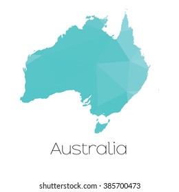 A Map of the country of Australia