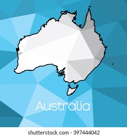 A Map of the country of Australia