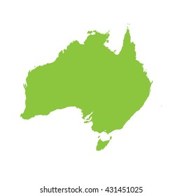 A Map of the country of Australia