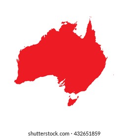 A Map of the country of Australia