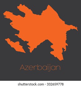 A Map of the country of Azerbaijan