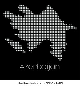 A Map of the country of Azerbaijan