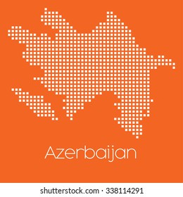 A Map of the country of Azerbaijan