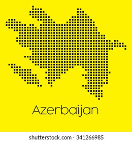 A Map of the country of Azerbaijan