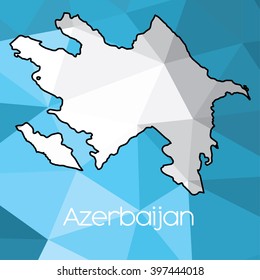 A Map of the country of Azerbaijan