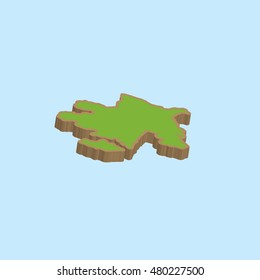 A Map of the country of Azerbaijan