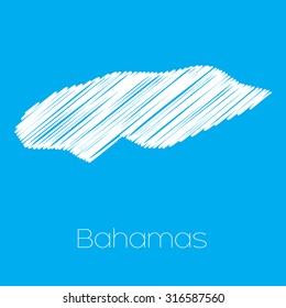 A Map of the country of Bahamas