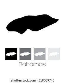 A Map of the country of Bahamas