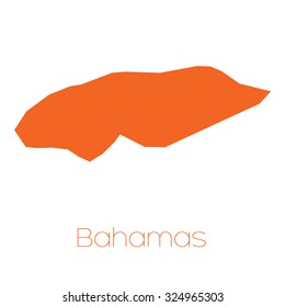 A Map of the country of Bahamas