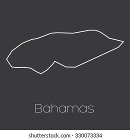 A Map of the country of Bahamas