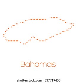 A Map of the country of Bahamas