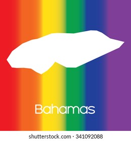 A Map of the country of Bahamas