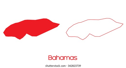 A Map of the country of Bahamas