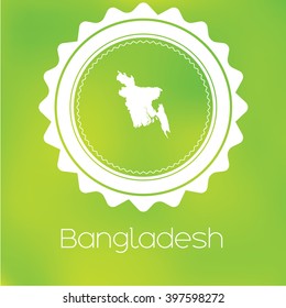 A Map of the country of Bangladesh