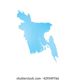 A Map of the country of Bangladesh