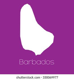 A Map of the country of Barbados