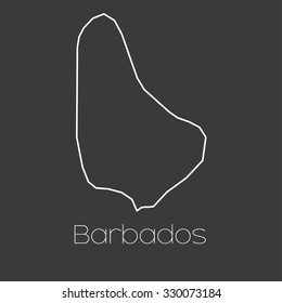 A Map of the country of Barbados