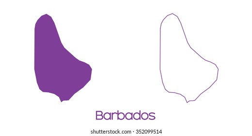 A Map of the country of Barbados