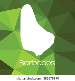 A Map of the country of Barbados