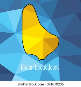 A Map of the country of Barbados