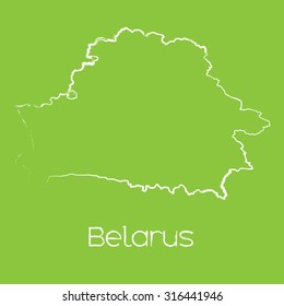 A Map of the country of Belarus