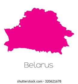A Map of the country of Belarus