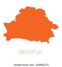 A Map of the country of Belarus