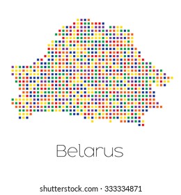 A Map of the country of Belarus