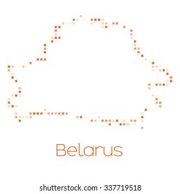 A Map of the country of Belarus