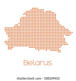 A Map of the country of Belarus