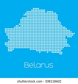 A Map of the country of Belarus