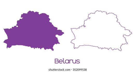 A Map of the country of Belarus