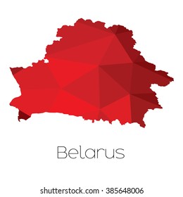 A Map of the country of Belarus