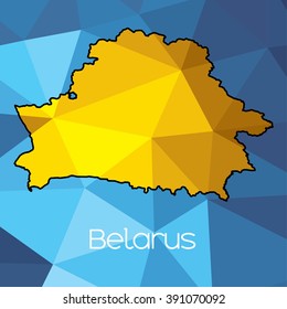 A Map of the country of Belarus