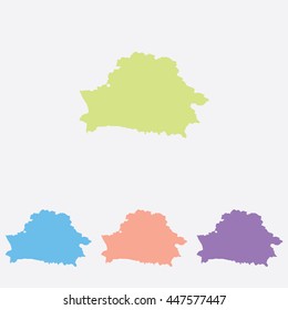 A Map of the country of Belarus