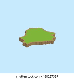 A Map of the country of Belarus