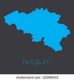 A Map of the country of Belgium