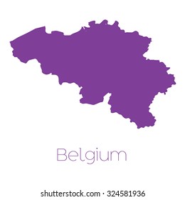 A Map of the country of Belgium