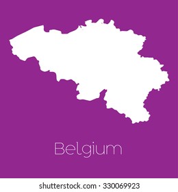 A Map of the country of Belgium