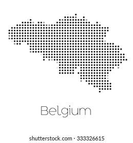 A Map of the country of Belgium