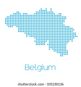 A Map of the country of Belgium
