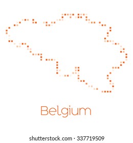 A Map of the country of Belgium