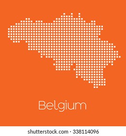 A Map of the country of Belgium