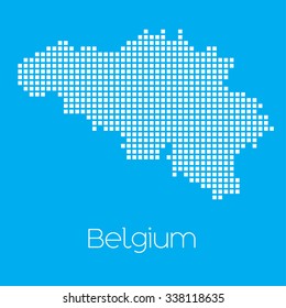 A Map of the country of Belgium